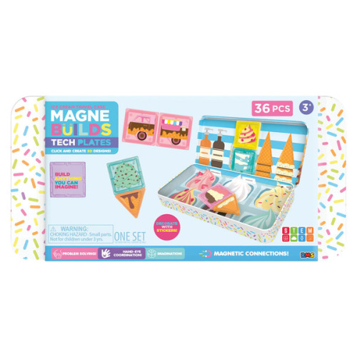 Magne Builds Ice Cream Travel Magnetic Tiles, 36Pc Same-Day Delivery or Pickup | ALDI