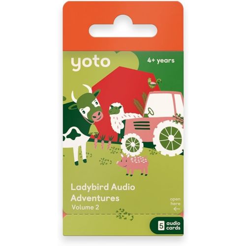 YOTO Ladybird Audio Adventures Collection: Vol. 2 – Kids 5 Audio Cards for Use with Player & Mini All-in-1 Audio Device, Screen-Free Listening with Fun Playtime, Bedtime & Travel Stories, Ages 5+