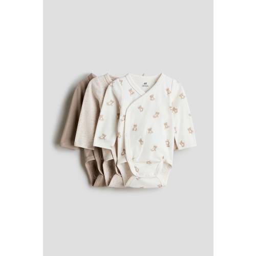 3-PACK WRAPOVER BODYSUITS