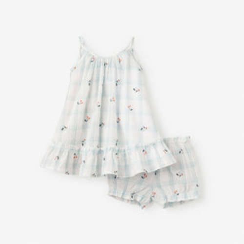 Strawberry Picnic Swiss Dot Sundress w/ Bloomer