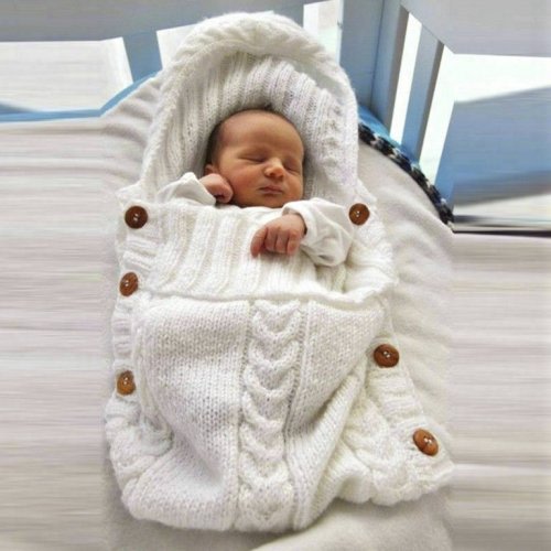 Willstar Newborn Baby Wrap Swaddle Blanket Knit Sleeping Bag Receiving Blankets Stroller Wrap for Baby