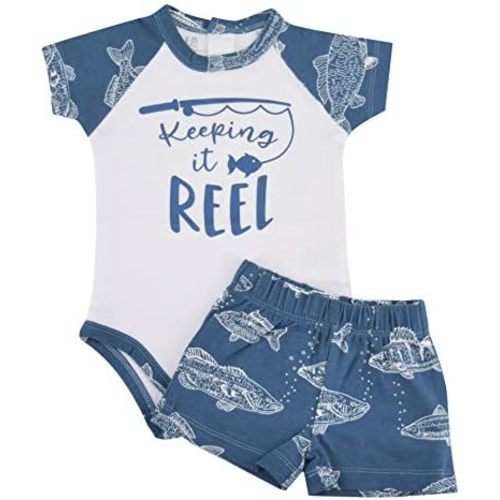 Unique Baby Boys Daddy and Me Matching Fish Pattern Polo Shirt