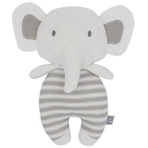 Living Textiles Baby Stuffed Animal - Eli Elephant: Cotton, Character, 15" Height, 1 lb Weight