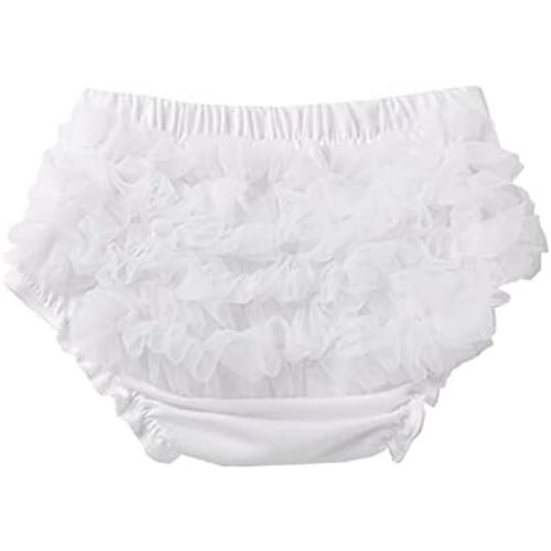 DOOVID Baby Bloomers Diaper Covers for Girls Ruffle Bloomers for Infant Girls Newborn Shorts Underwear
