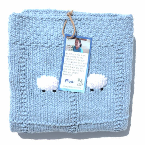 100% Organic Cotton Baby Blanket - Sky Blue