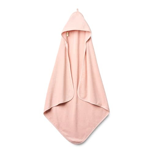Huxie Baby Hooded Towel – Organic Cotton Baby Bath Towels – Baby Towels, Baby Bath Towels for Baby Boy, Baby Girl, 32" x 32" Super-Soft and Absorbent Baby Towels for Newborn (Blush)
