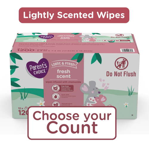 Parents Choice Fresh Scent Baby Wipes, 1200 Count (Select for More Options)