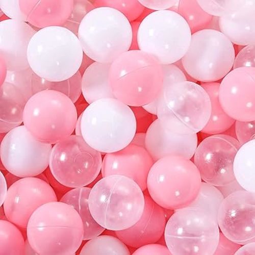 STARBOLO Ball Pit Balls for Toddlers Pack of 100 200 500 - BPA&Phthalate Free Non-Toxic Crush Proof Soft Plastic Balls for 1-5Years Old Toddlers Girl Kids Birthday Pool Playpen Tent Party