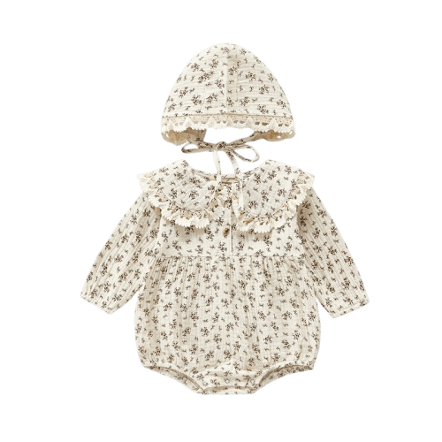 Floral Baby Bodysuit & Hat Set | Petit Hollow