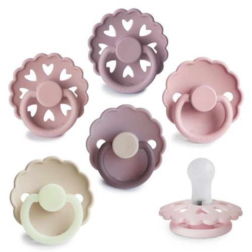 FRIGG Silicone Pacifier 6-Pack Blooming Love 0-6 months