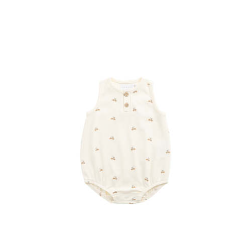 Organic Cotton Archie Playsuit - Forest Night Acorns – Jamie Kay USA