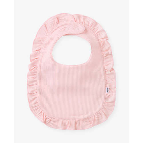 Prima Pink Ribbed Ruffle Bib – Little Sleepies