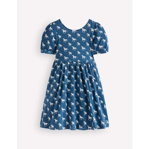 Ballerina Jersey Dress - Blue Horses | Boden USA