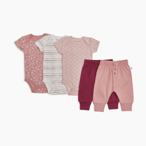 Tiny Kind 3 Pack Assorted Bodysuits - Assorted Pinks, 9-12 M
