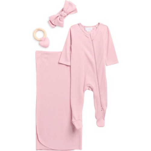 Four-Piece Waffle Knit Footie Set