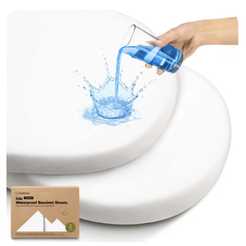 2-Pack Waterproof Bassinet Sheets