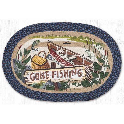 Earth Rugs Gone Fishing Printed Area Rug & Reviews | Wayfair