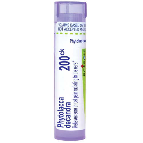 Boiron Phytolacca Decandra 200CK Homeopathic Single Medicine For Cough, Cold & Flu 80 Pellet
