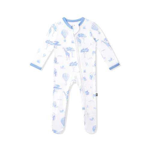 Zippered Footie in Toile Safari