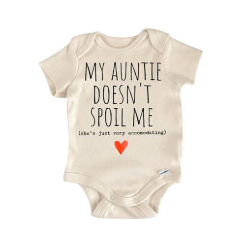 Aunt Auntie Announcement Newborn Baby Onesie® Bodysuit GS1