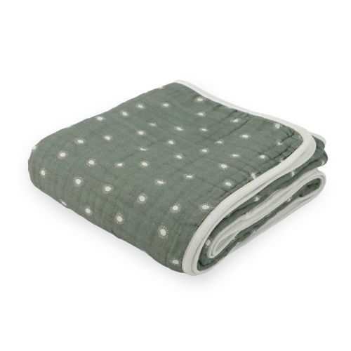 Little Unicorn Crib Organic Original Cotton Muslin Quilt - Sage Suns