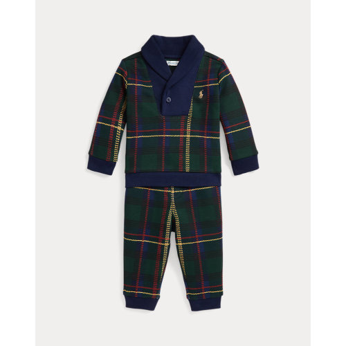 Plaid Fleece Sweatshirt & Pant Set