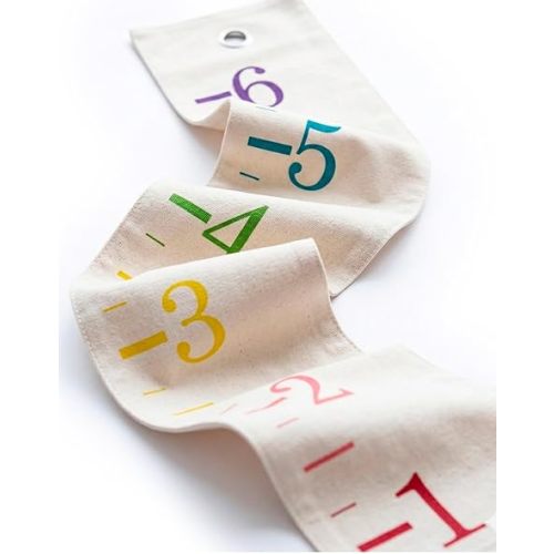 Growth Chart for Wall - Canvas Fabric Natural Color - Big Brother Big Sister Gift Children Height Chart Measure Childs Growth Kids Room Decor Nursery Wall Ruler and Pen