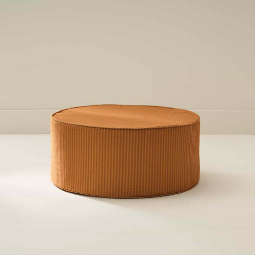 Soft Striped Orange Ottoman | Finley | House of Noa