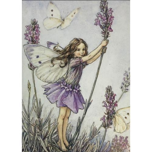 Original Vintage Print 1995 by Cicely Mary Barker.  The Lavender Fairy. Childs Nursery, Playroom, Childs Gift, Any Home Decor
