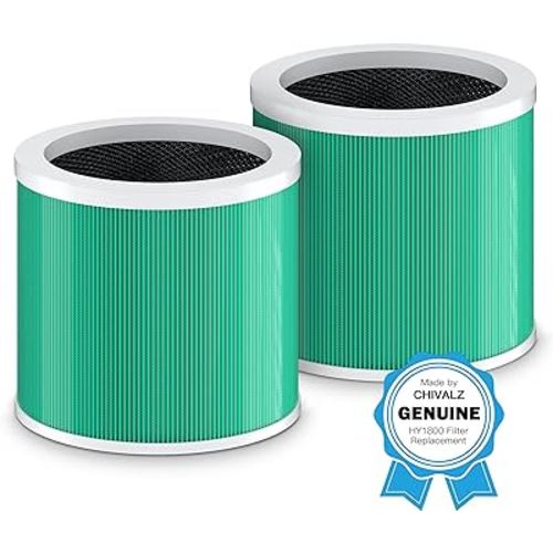 CHIVALZ Genuine HY1800 Air Purifier Replacement Filter, 3-in-1 Filtration, High-Efficiency Activated Carbon, True HEPA 13 Filter (2 Pack)