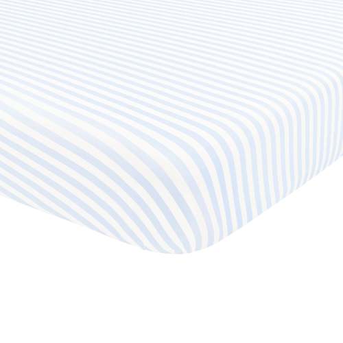 Mini Crib Sheet in Small Mist Stripe