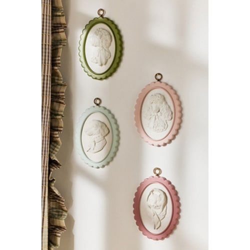 Athena Scalloped Dog Intaglio Gallery Wall Charm | Anthropologie