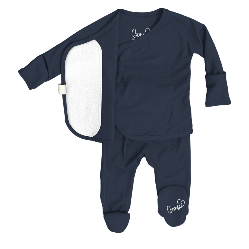 Footie - Midnight Blue – Bonsie Skin to Skin Babywear