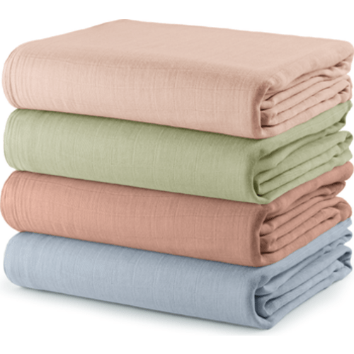 Muslin Swaddle Blankets, 4 Pack