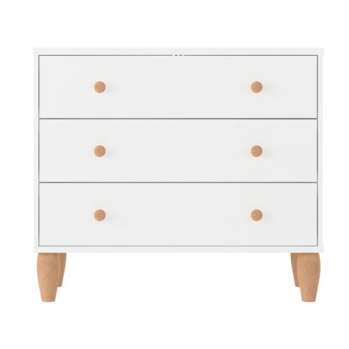 Isabelle & Max™ Aurey 3 Drawer Kids Dresser With Engineered Wood Frame And Tapered Wooden Legs & Reviews | Wayfair