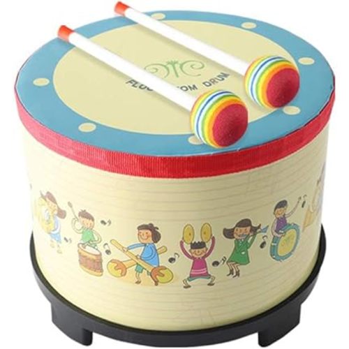 Floor Tom Drum 8 inch Gathering Club Carnival Colorful Percussion Instrument with 2 Mallets Music Drum for Child Special Christmas Birthday Gift (8 inch)