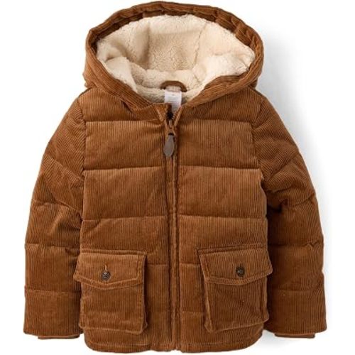 Amazon.com: Gymboree,Boys,and Toddler Puffer Coats,Corduroy Brown,12: Clothing, Shoes & Jewelry