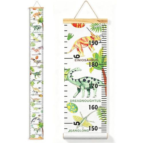 MIBOTE Growth Height Chart for Kids, Removable 79"x7.9" (Various Dinosaurs)