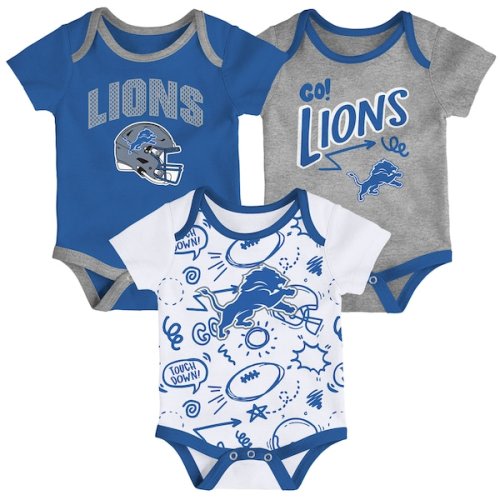 Infant Detroit Lions  Outerstuff All Day Play Three-Piece Bodysuit Set