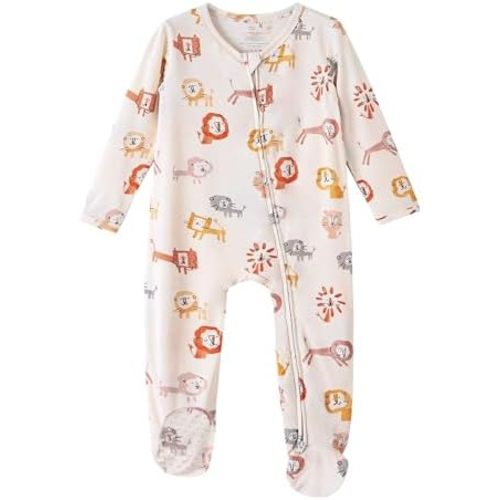 Baby Footie Romper Pajamas Unisex Newborn Infant Pjs Soft Rompers Viscose from Bamboo Sleepwear