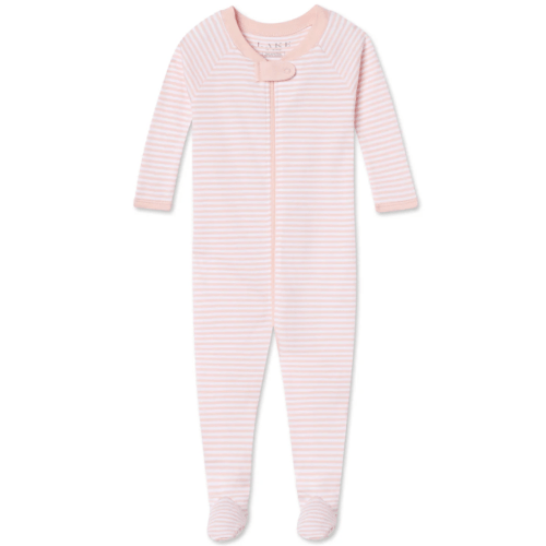 LAKE | Baby | Pima Cotton Pajamas | English Rose Stripe Baby Sleeper