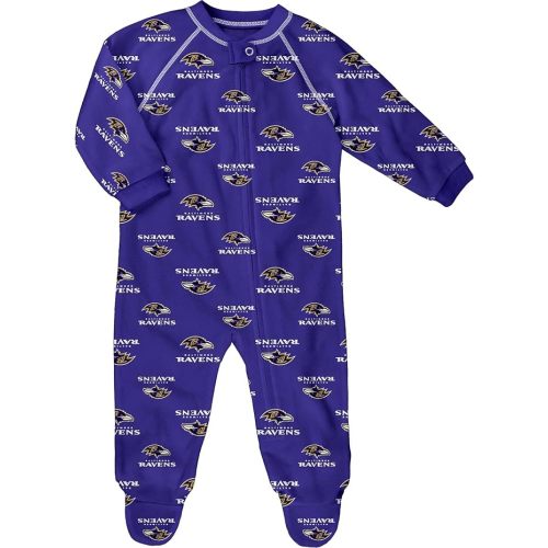 Outerstuff Newborn & Infant NFL Allover Print Raglan Full-Zip Sleeper