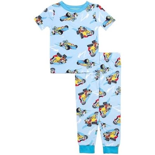 Disney Boys' 2-Piece Snug-fit Viscose Pajama Set, Soft & Cute for Kids