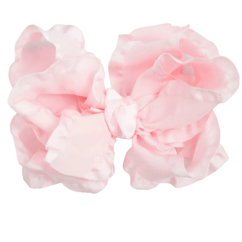 Medium Double Ruffle Bow On Pantyhose Headband – Little Bear Smocks