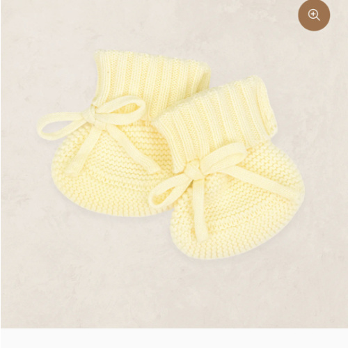 Knit Booties - Butter Yellow
