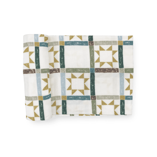 Stretch Knit Swaddle Blanket - Barn Star