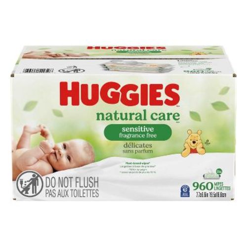 Huggies Natural Care Sensitive Unscented Baby Wipes- 15 pack (960ct total wipes)