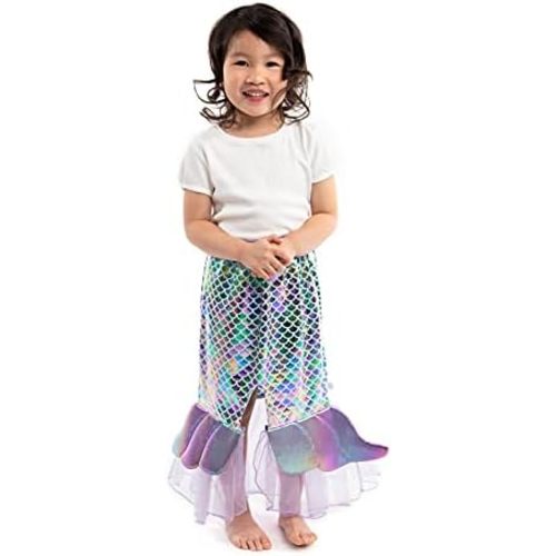 Little Adventures Purple Mermaid Splash Tail Skirt Dress Up Costume