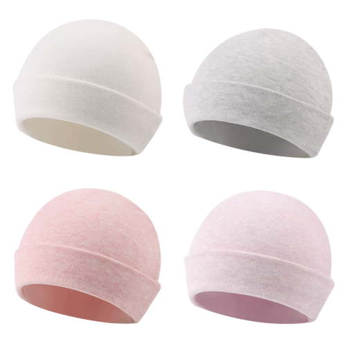 Spring Infant Hospital Beanie Newborn Baby Girls Cotton Hat Tolddler Boy Soft Double-Layer Hat