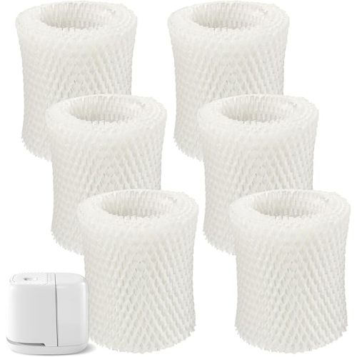 Lemige Humidifier Filter Replacement 2.0 for Canopy Bedside Humidifier and Nursery Humidifier, Made with Wood Pulp and Paper Wick Filter, 6 Pack Humidifier Wicking Filter Replace Every 6 Weeks